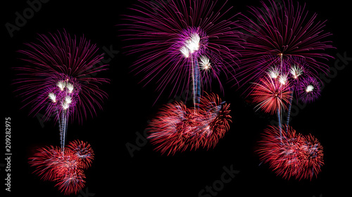 fireworks on black background