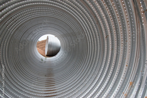 Steel on construction site in North America