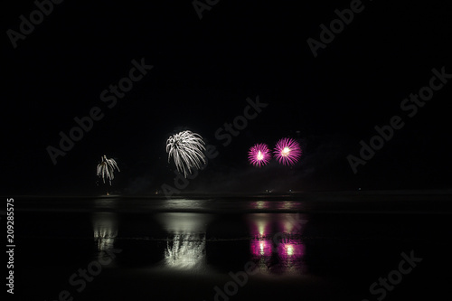 Fireworks at the Gold Coast beach photo