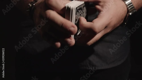 Magician Hands with Playing Cards 4K