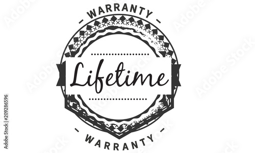 lifetime warranty icon stamp