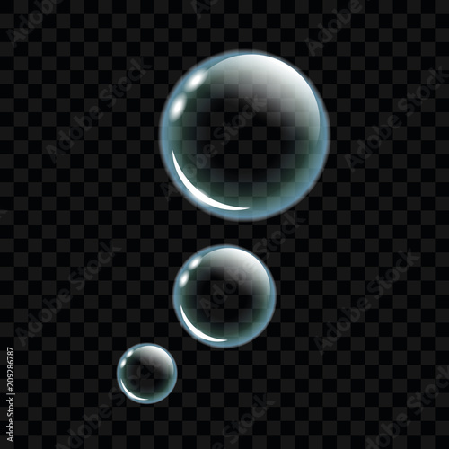transparente seifenblasen auf schwarzem hintergrund