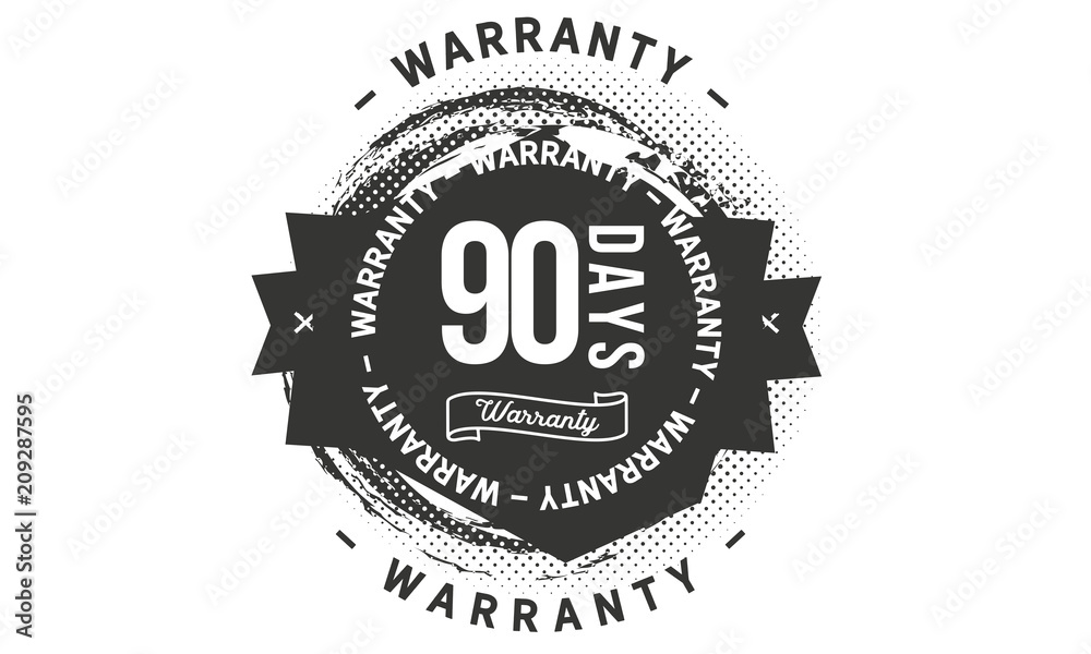 90 days warranty icon stamp