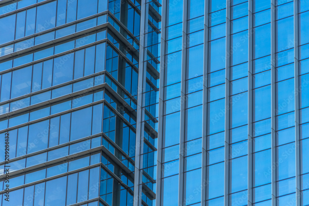 Close-Up of Modern Office Buildings in city of China. Close-Up of Modern Office Buildings in city of China.