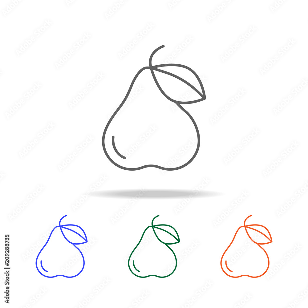 Outline Pear icon. Elements of fruits and vegetables in multi colored icons. Premium quality graphic design icon. Simple icon for websites, web design, mobile app