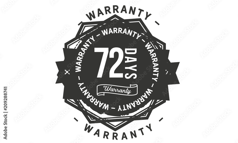 Fototapeta premium 72 days warranty icon stamp