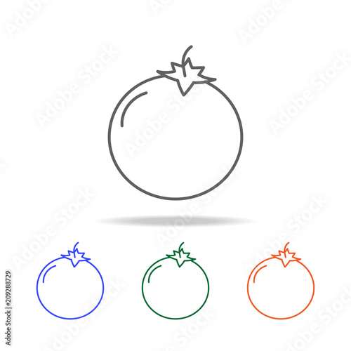 Outline Tomato icon. Elements of fruits and vegetables in multi colored icons. Premium quality graphic design icon. Simple icon for websites, web design, mobile app