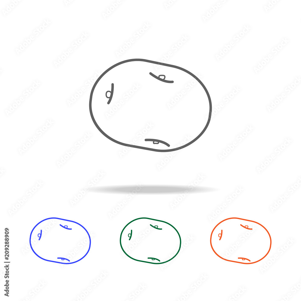 Outline Potato icon. Elements of fruits and vegetables in multi colored icons. Premium quality graphic design icon. Simple icon for websites, web design, mobile app Outline Potato icon. Elements of fruits and vegetables in multi colored icons. Premium quality graphic design icon. Simple icon for websites, web design, mobile app