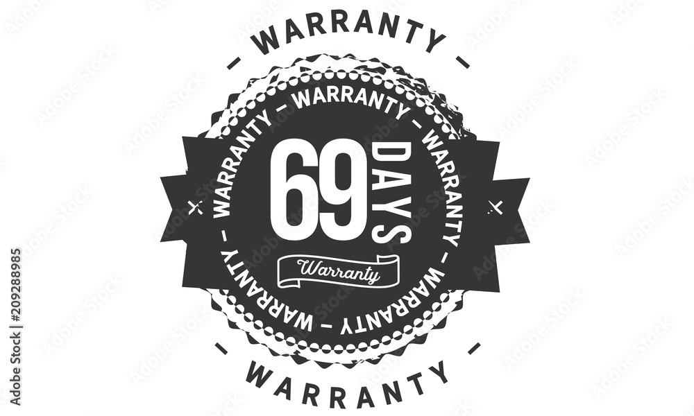 Fototapeta premium 69 days warranty icon stamp