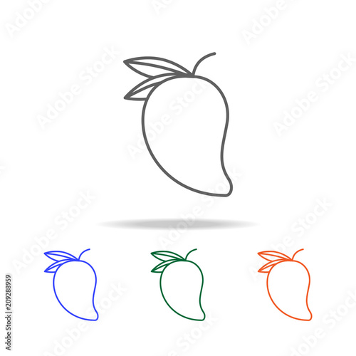 Outline mango icon. Elements of fruits and vegetables in multi colored icons. Premium quality graphic design icon. Simple icon for websites, web design, mobile app