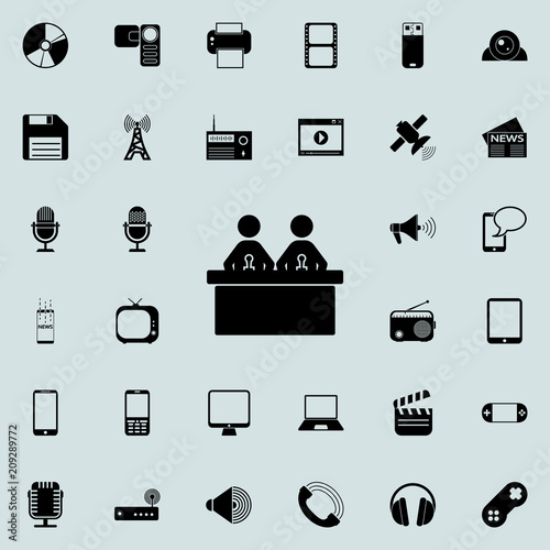 news anchors icon. Detailed set of minimalistic icons. Premium graphic design. One of the collection icons for websites, web design, mobile app