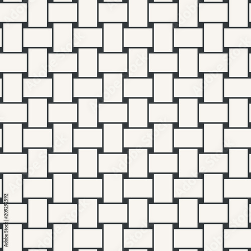 Weave or net seamless abstract pattern monochrome or two colors vector