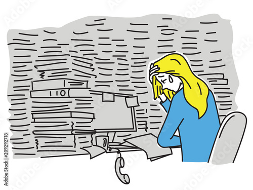 Overloaded working accountant