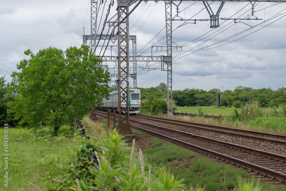 A train running in Japan. Kintetsu train A train running in Japan. Kintetsu train