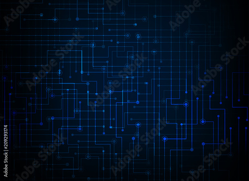 binary circuit board future technology, blue cyber security concept background, abstract hi speed digital internet.motion move blur. pixel vector © titima157