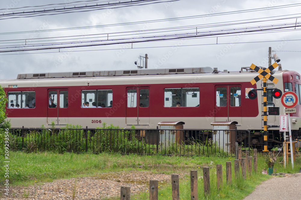 A train running in Japan. Kintetsu train A train running in Japan. Kintetsu train