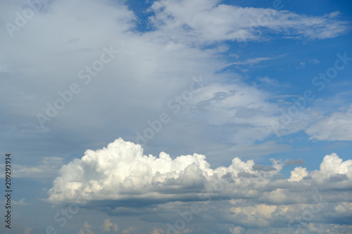 White cloud in blue sky