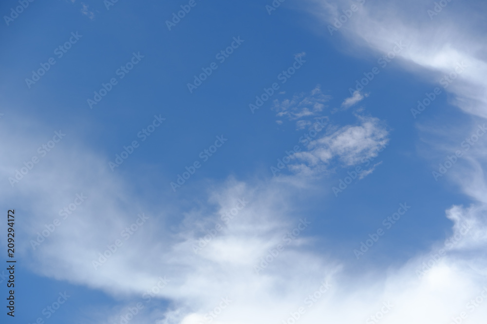 White cloud in blue sky