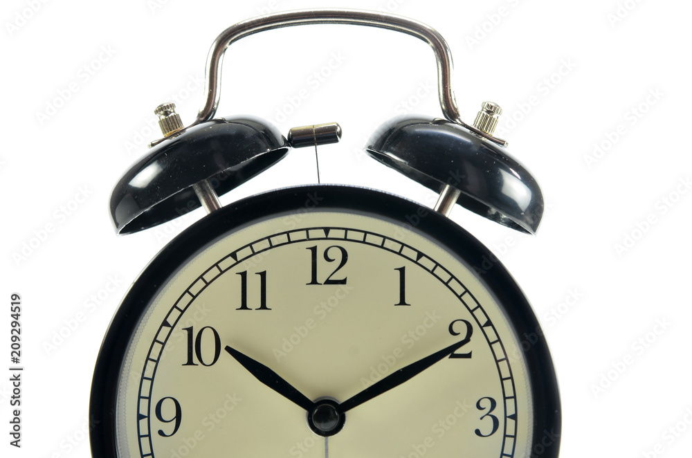 Black colored alarm clock Black colored alarm clock