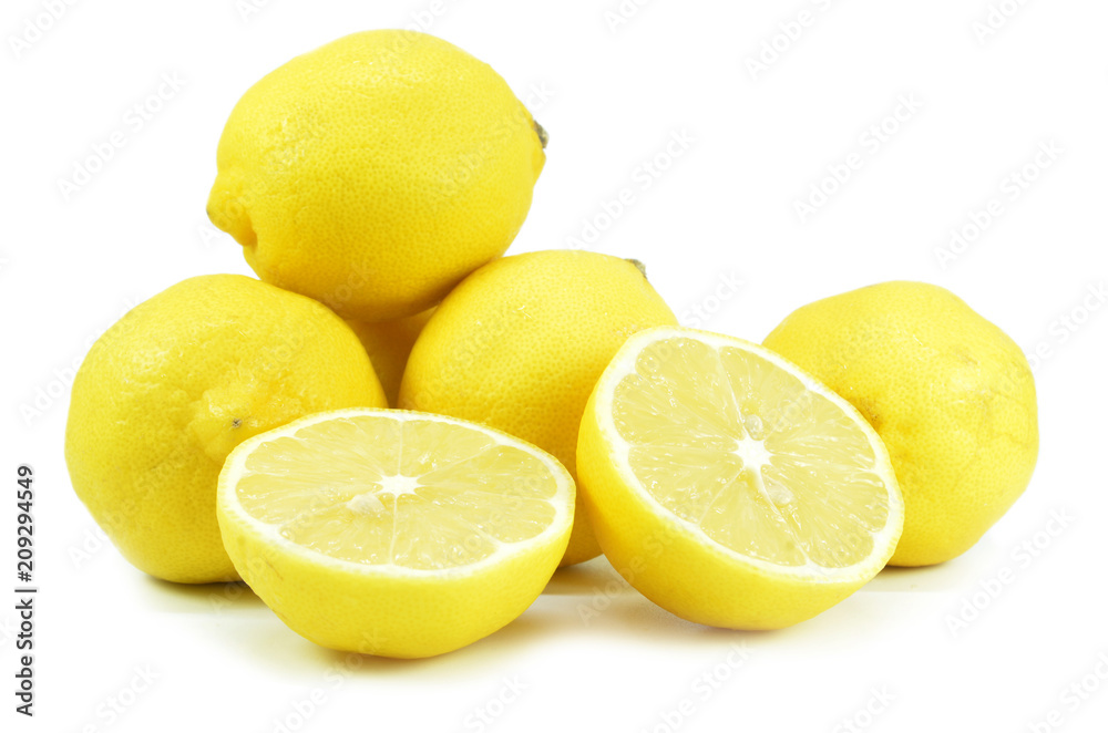 Group of lemon fruits