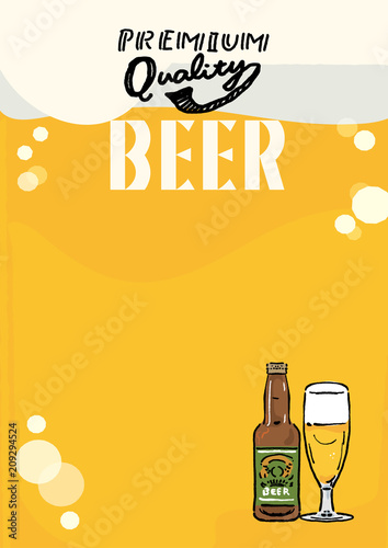 ビール　ポスター　イラスト　乾杯
