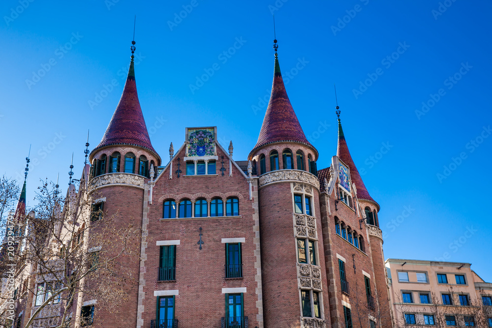 Casa de les Punxes in Barcelona Spain Casa de les Punxes in Barcelona Spain