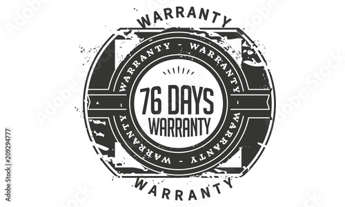 76 days warranty icon stamp
