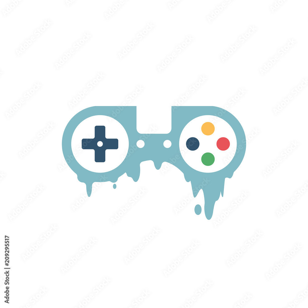 Melting Joystick Games Gamer Symbol Melting Joystick Games Gamer Symbol