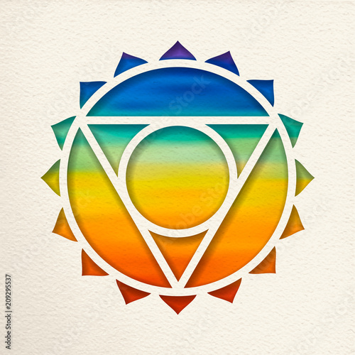 Vishuddha throat chakra design for yoga