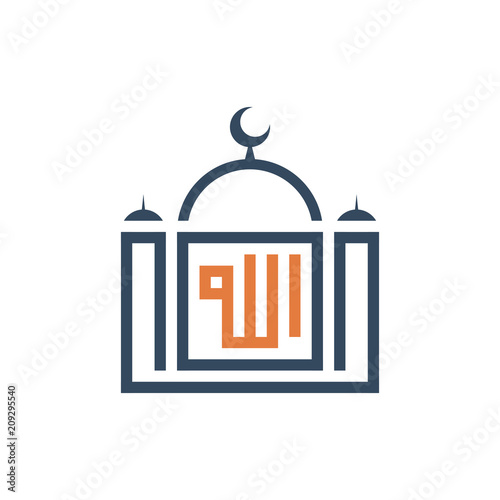 Mosque and Dome Moslem Islamic Symbol