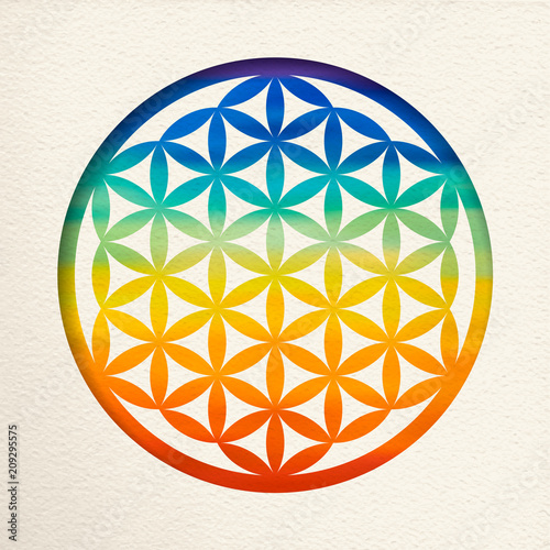 Flower of life mandala for yoga background