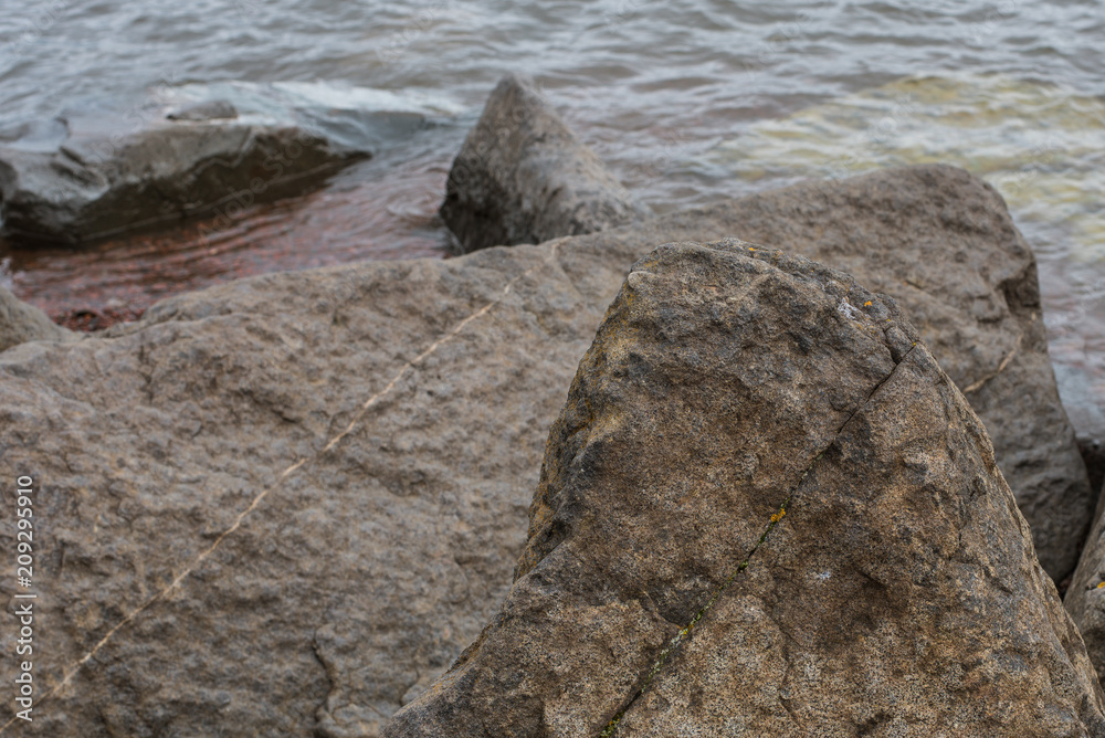 Large Rocks on Shoreline