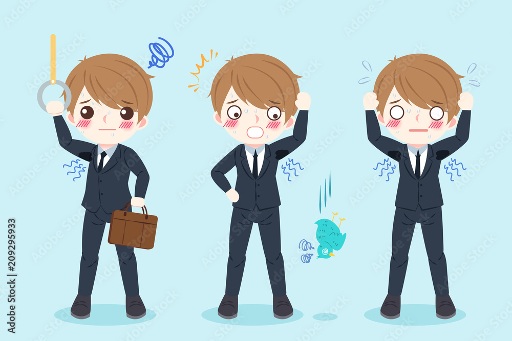 businessman with body odor problem businessman with body odor problem