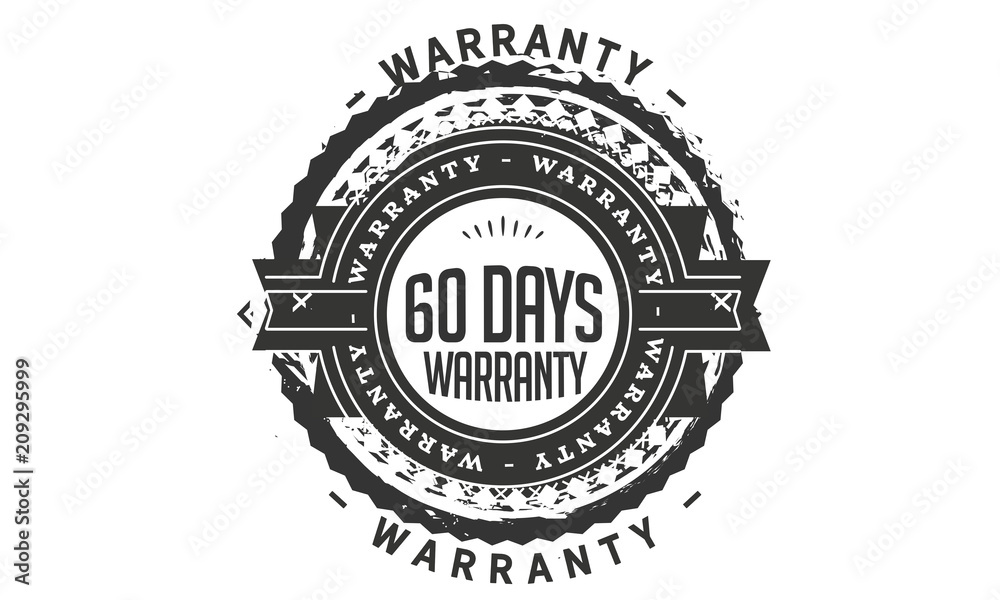 60 days warranty icon stamp