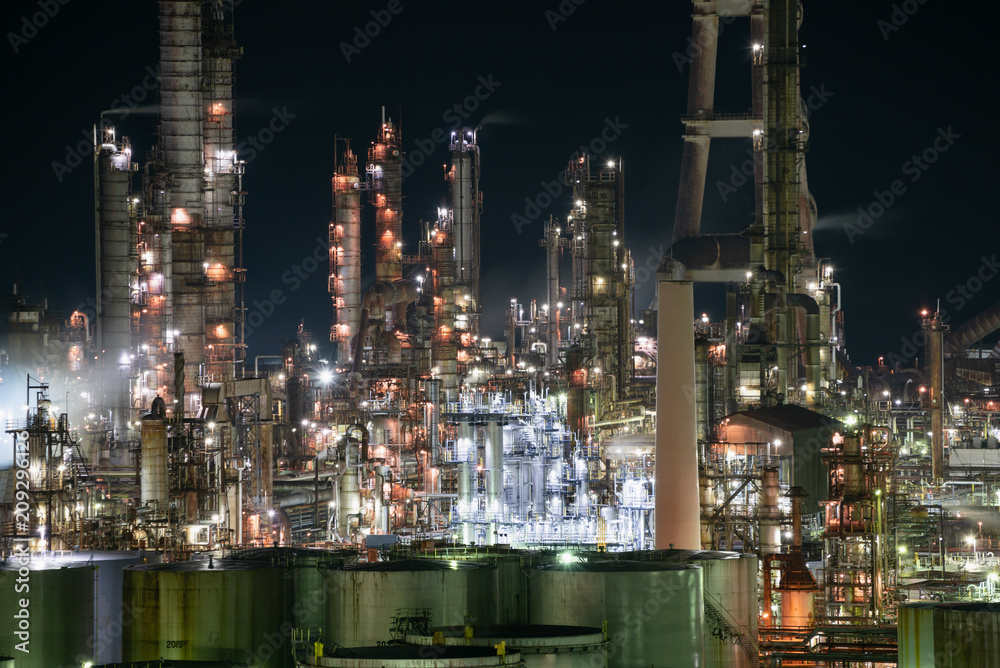 Fototapeta premium 和歌山の工場夜景