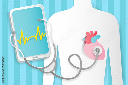 heart with health concept