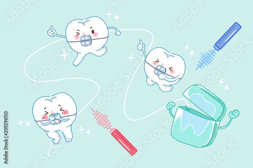 cute cartoon tooth wear brace
