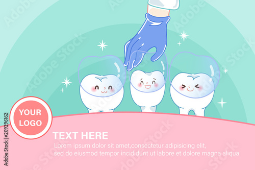 cute cartoon with invisible braces