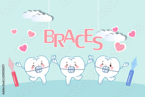 cute cartoon tooth wear brace
