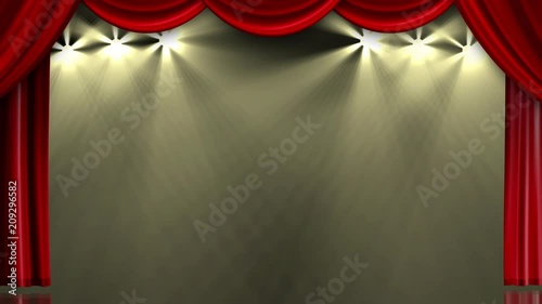 舞台をイメージしたカーテンと照明　開く photo
