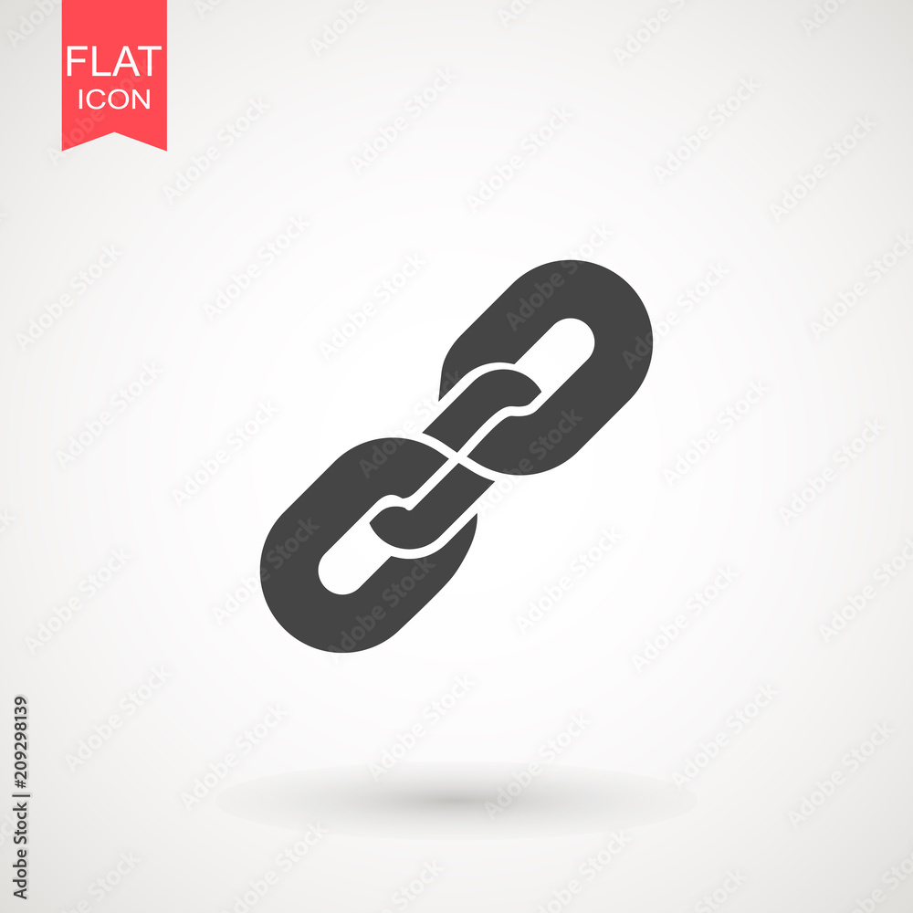 Chain Icon in trendy flat style isolated on grey background. Connection symbol for your web site design, logo, app, UI. Vector illustration, EPS10 Chain Icon in trendy flat style isolated on grey background. Connection symbol for your web site design, logo, app, UI. Vector illustration, EPS10