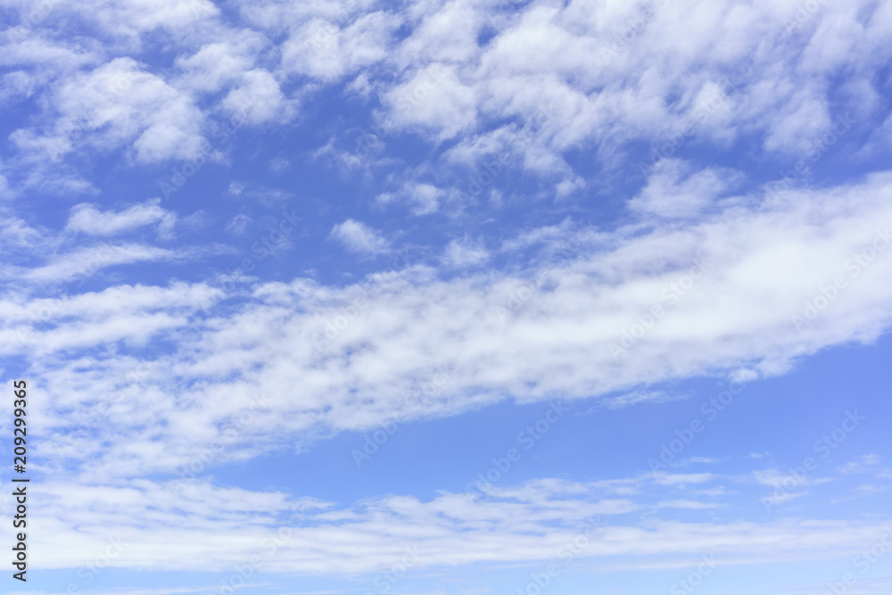 Beautiful white Altocumulus clouds and blue sky for background