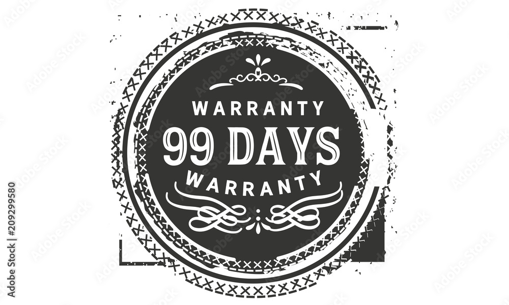 Obraz premium 99 days warranty icon stamp