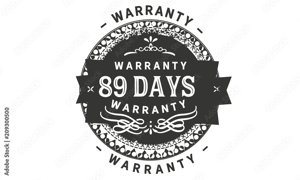 89 days warranty icon stamp 89 days warranty icon stamp