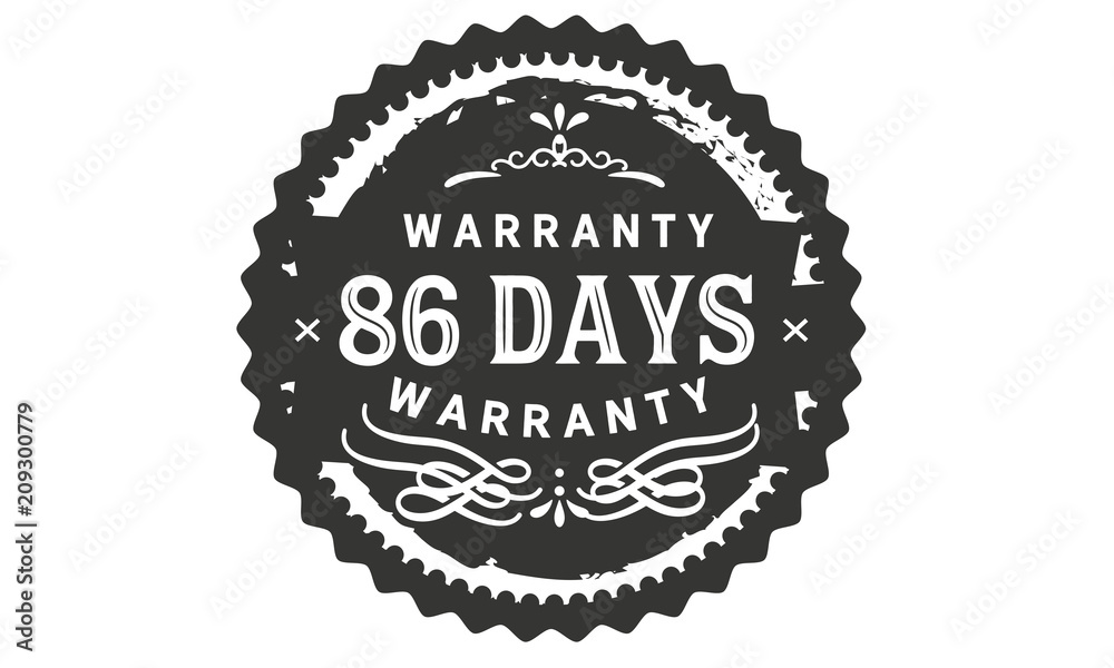 86 days warranty icon stamp 86 days warranty icon stamp