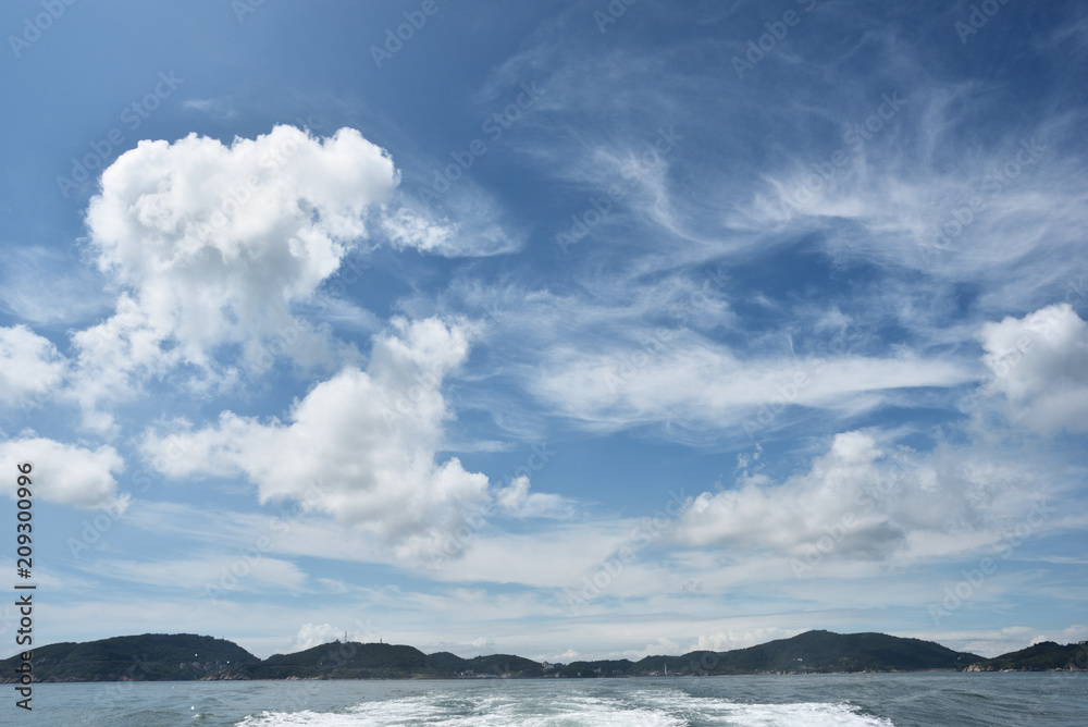 Beautiful clouds over the Matsu Island, Taiwan  