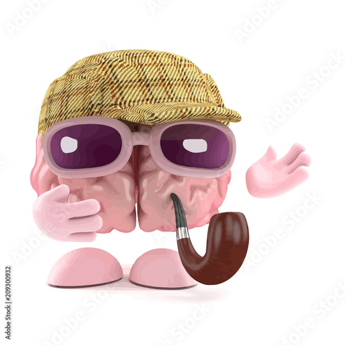 Vector 3d Sherlock brain