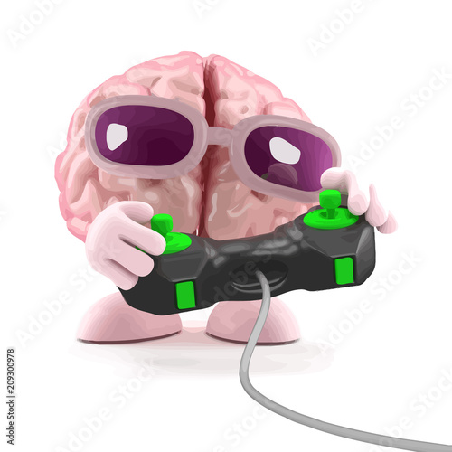 Vector 3d Brain games