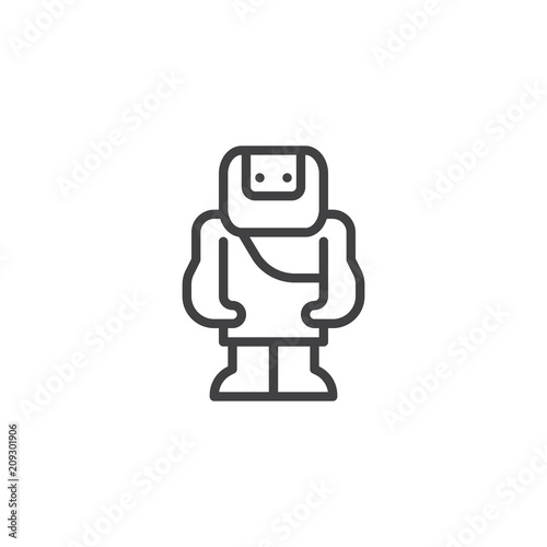 Troglodyte outline icon. linear style sign for mobile concept and web design. simple line vector icon. Symbol, logo illustration. Pixel perfect vector graphics