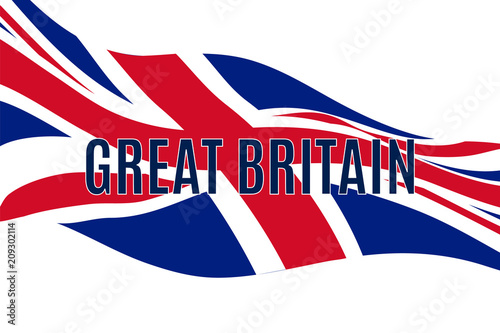 Great Britain text with United Kingdom flag